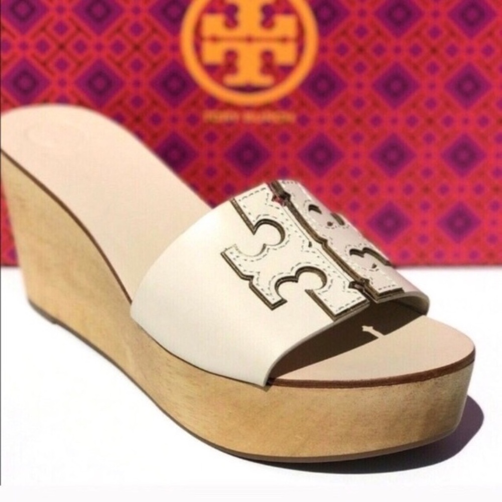 New in Box- 80mm Ines Tory Burch Wedge Slide
